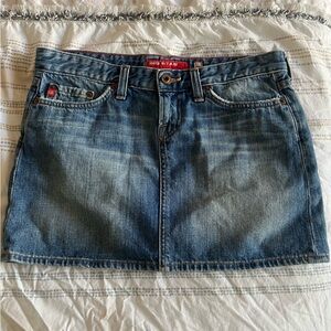 Denim mini skirt